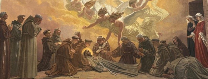 Painting of the death of st francis